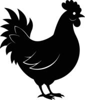 un' maestoso pollo silhouette incarna eleganza e fascino nel travolgente dettaglio vettore