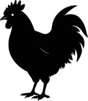 un' maestoso pollo silhouette incarna eleganza e fascino nel travolgente dettaglio vettore