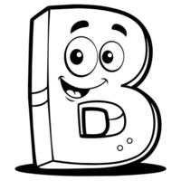 B alfabeto colorazione libro illustrazione vettore