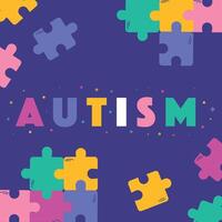 autismo striscione. carta vettore