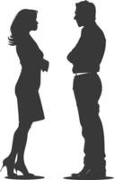 silhouette capo grida a donne dipendente pieno corpo nero colore solo vettore