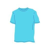 cartone animato Abiti maschio blu t camicia. vettore