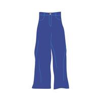 cartone animato Abiti maschio blu largo jeans. vettore