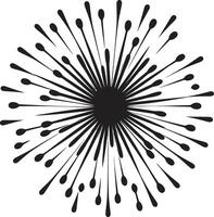 stellato scintille fuoco d'artificio elemento pirotecnico pizzazz circuito integrato fuoco d'artificio emblema vettore