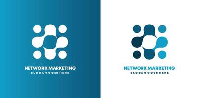 Rete marketing logo design modello, eps 10 illustrazione vettore