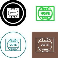 votazione etichetta icona design vettore