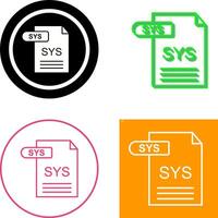 SYS icona design vettore