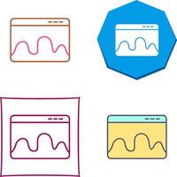 pagina web statistica icona design vettore