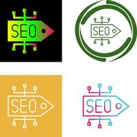 SEO etichetta icona design vettore