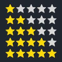 cinque stelle cliente Prodotto valutazione revisione per applicazioni e siti web, cinque stelle icona vettore