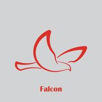 falco logo con pendenza colore vettore