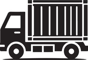 silhouette di un' trasportare furgone illustrazione con nero trasportare furgone su bianca sfondo, trasportare furgone isolato su bianca sfondo vettore