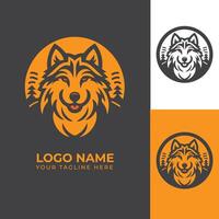 eccezionale moderno lupo logo design vettore