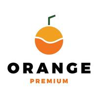 arancia frutta icona logo modello illustrazione design vettore