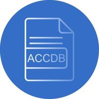 accdb file formato piatto bolla icona vettore