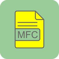 mfc file formato pieno giallo icona vettore