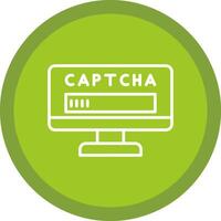 captcha linea Multi cerchio icona vettore