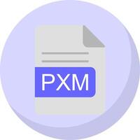 pxm file formato piatto bolla icona vettore