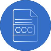 ccc file formato piatto bolla icona vettore