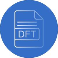 dft file formato piatto bolla icona vettore