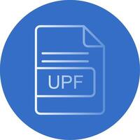 upf file formato piatto bolla icona vettore