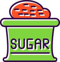 zucchero pieno design icona vettore