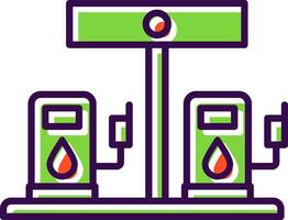 benzina stazione pieno design icona vettore