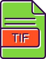 tif file formato pieno design icona vettore