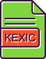 kexic file formato pieno design icona vettore