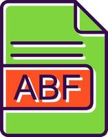 abf file formato pieno design icona vettore