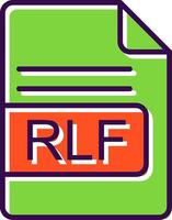 rlf file formato pieno design icona vettore