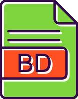 bd file formato pieno design icona vettore