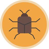 cervo scarafaggio piatto Multi cerchio icona vettore