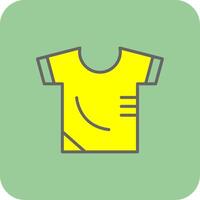 camicia pieno giallo icona vettore