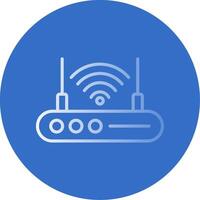 Wi-Fi router piatto bolla icona vettore