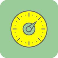 Timer pieno giallo icona vettore