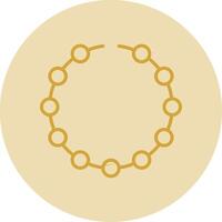braccialetto linea giallo cerchio icona vettore