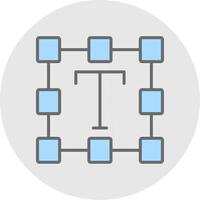 tipografico linea pieno leggero icona vettore