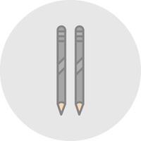 linea degli occhi pieno più leggero matite linea pieno leggero icona vettore