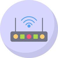 Wi-Fi router piatto bolla icona vettore