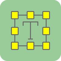 tipografico pieno giallo icona vettore