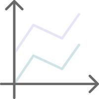 la zona grafico linea pieno leggero icona vettore