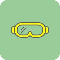occhiali pieno giallo icona vettore
