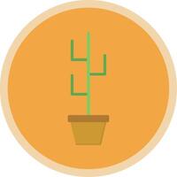 cactus piatto Multi cerchio icona vettore