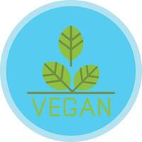 vegano piatto Multi cerchio icona vettore