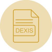 dexis file formato linea giallo cerchio icona vettore