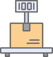 consegna ponderazione linea pieno leggero icona vettore