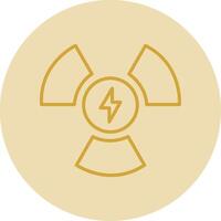 nucleare energia linea giallo cerchio icona vettore