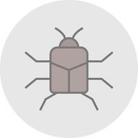 cervo scarafaggio linea pieno leggero icona vettore