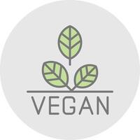 vegano linea pieno leggero icona vettore